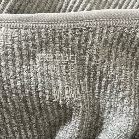 Refuge Ribbed Athletic Unitard Bike Shorts Tank Romper One Piece Grey Medium - Picture 7 of 8